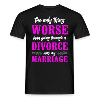 Happy Divorce Party The Only Thing - Männer T-Shirt - Schwarz - Vorne - AI Model Male 178 light (178cm)
