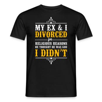 Bonne fête de divorce Mon ex et moi - T-shirt homme - noir - Devant - AI Model Male 178 light (178cm)