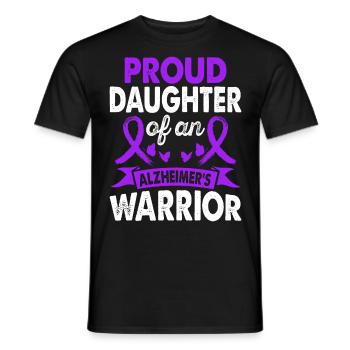 Daughter of Alzheimer's Warrior Awareness Purple - Men's T-Shirt - black - Front - AI Model Male 178 light (178cm)