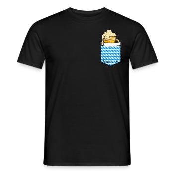 Bavarian beer mug beer fan Bayern Boarisch - Men's T-Shirt - black - Front - AI Model Male 178 light (178cm)