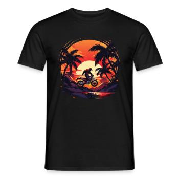 Motocross Dirtbike - Männer T-Shirt - Schwarz - Vorne - AI Model Male 178 light (178cm)