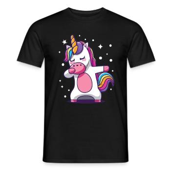 Dab Dabbing Licorne Dabbing Danse de la licorne - T-shirt homme - noir - Devant - AI Model Male 178 light (178cm)