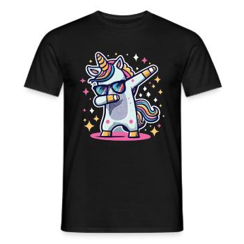 Dab Dabbing Licorne Dabbing Danse de la licorne - T-shirt homme - noir - Devant - AI Model Male 178 light (178cm)