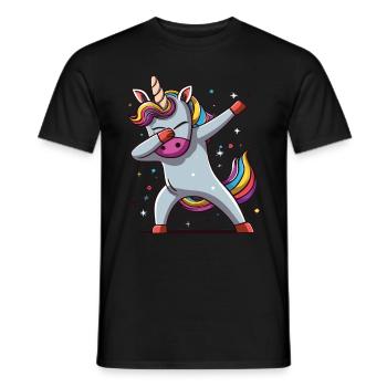 Dab Dabbing Licorne Dabbing Danse de la licorne - T-shirt homme - noir - Devant - AI Model Male 178 light (178cm)