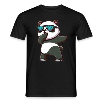 Panda Dabbing Panda Pandas Panda Baby - T-shirt homme - noir - Devant - AI Model Male 178 light (178cm)