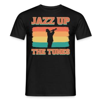 Jazz Up The Tunes Jazz Music Jazz Auditeur - T-shirt homme - noir - Devant - AI Model Male 178 light (178cm)