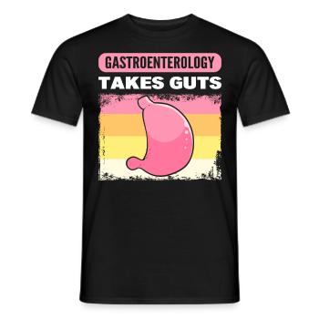 Gastroenterologie braucht Mumm Gastroenterologe - Männer T-Shirt - Schwarz - Vorne - AI Model Male 178 light (178cm)