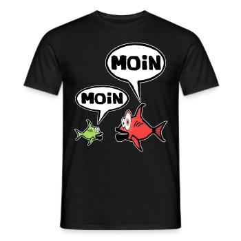 Moin - Miesfischieart - Männer T-Shirt - Schwarz - Vorne - AI Model Male 178 light (178cm)