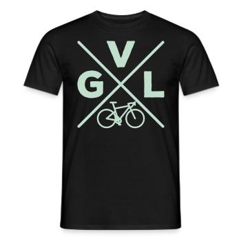 GVL Gravel Bike Fahrrad Radfahrer Radfahrerin - Männer T-Shirt - Schwarz - Vorne - AI Model Male 178 light (178cm)