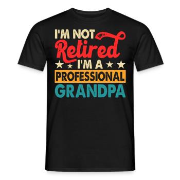 Opa Rentner - Männer T-Shirt - Schwarz - Vorne - AI Model Male 178 light (178cm)