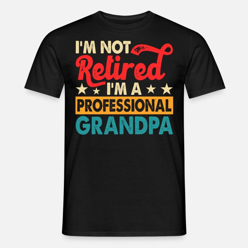 Opa Rentner - Männer T-Shirt - Schwarz