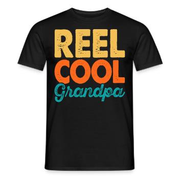 Opa Angeln Angler Fischen - Männer T-Shirt - Schwarz - Vorne - AI Model Male 178 light (178cm)