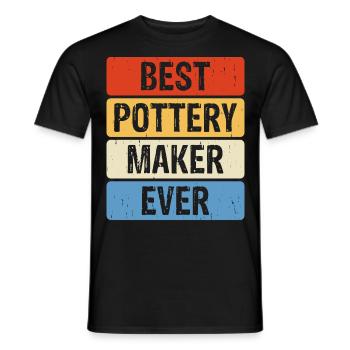 Pottery Pottery Pottery - Men's T-Shirt - black - Front - AI Model Male 178 light (178cm)