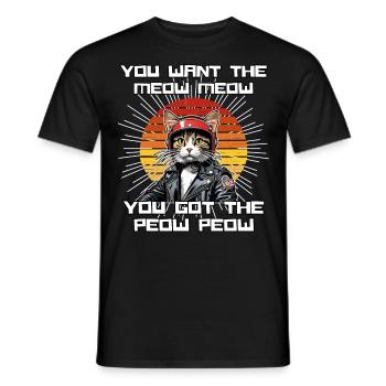 Cat Shirt Cat Gift Idea Putty - Men's T-Shirt - black - Front - AI Model Male 178 light (178cm)