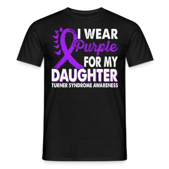 Portez du violet pour le Mois de la sensibilisation - T-shirt homme - noir - Devant - AI Model Male 178 light (178cm)