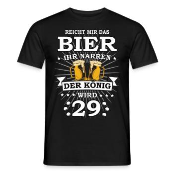 Reicht mir das Bier ihr Narren der König wird 29 - Männer T-Shirt - Schwarz - Vorne - AI Model Male 178 light (178cm)