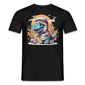 Tyrannosaurus Trex Halloween - Men's T-Shirt - black - Front - AI Model Male 178 light (178cm)
