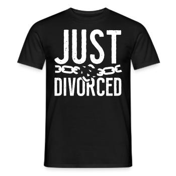 Happy Divorce Party Just Divorced - Men's T-Shirt - black - Front - AI Model Male 178 light (178cm)