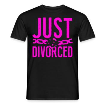 Happy Divorce Party Just Divorced - Men's T-Shirt - black - Front - AI Model Male 178 light (178cm)