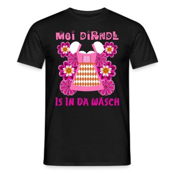 Mein Dirndl is in da Wäsch Bayern Shirt - Männer T-Shirt - Schwarz - Vorne - AI Model Male 178 light (178cm)
