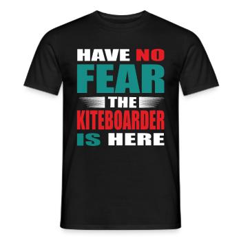 N’ayez pas peur que le kiteboarder soit là Outfit - T-shirt homme - noir - Devant - AI Model Male 178 light (178cm)