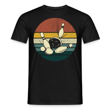 Bowling - T-shirt homme - noir - Devant - AI Model Male 178 light (178cm)