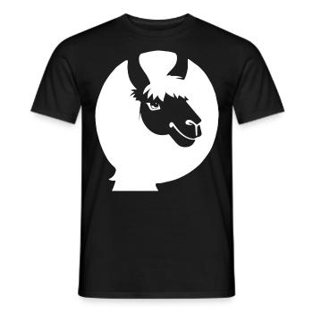 Funny Llama Silhouette Cheeky Fun Llamas - Men's T-Shirt - black - Front - AI Model Male 178 light (178cm)