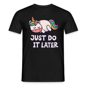 Licorne Licorne épaisse Licorne Chill Relax - T-shirt homme - noir - Devant - AI Model Male 178 light (178cm)