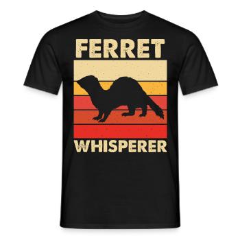 Frettchen - Männer T-Shirt - Schwarz - Vorne - AI Model Male 178 light (178cm)