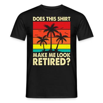 Pensioner pension - Men's T-Shirt - black - Front - AI Model Male 178 light (178cm)