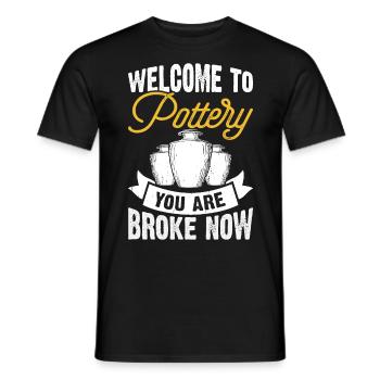 Pottery Pottery Pottery - Men's T-Shirt - black - Front - AI Model Male 178 light (178cm)