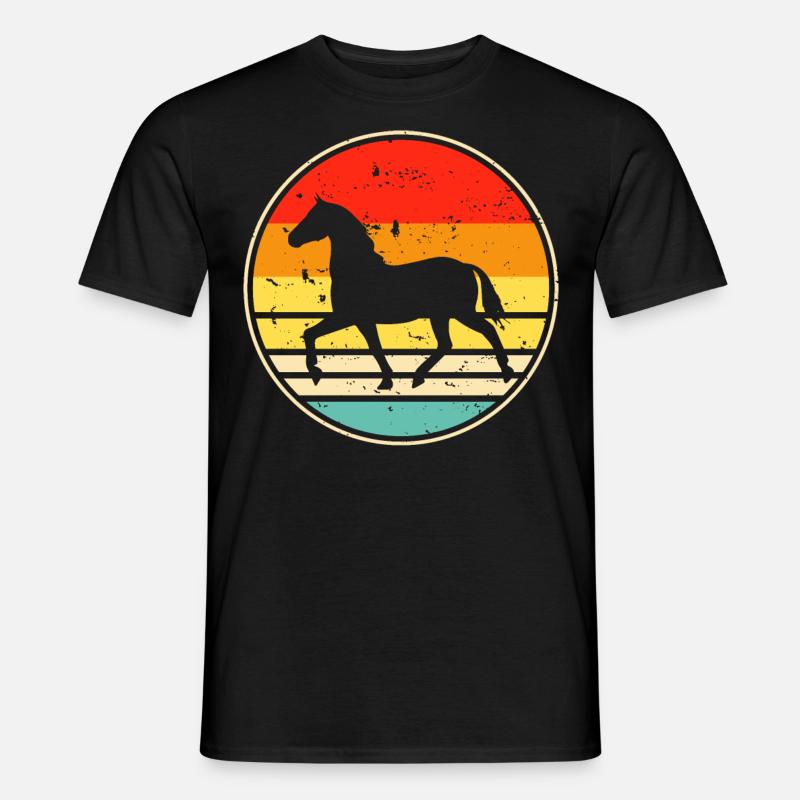 Pferd - Männer T-Shirt - Schwarz