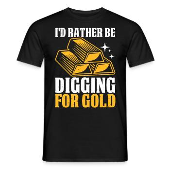 Goldwaschen Goldwäscher Goldschürfer Goldsucher - Männer T-Shirt - Schwarz - Vorne - AI Model Male 178 light (178cm)