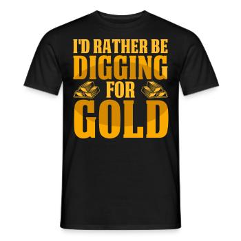 Goldwaschen Goldwäscher Goldschürfer Goldsucher - Männer T-Shirt - Schwarz - Vorne - AI Model Male 178 light (178cm)