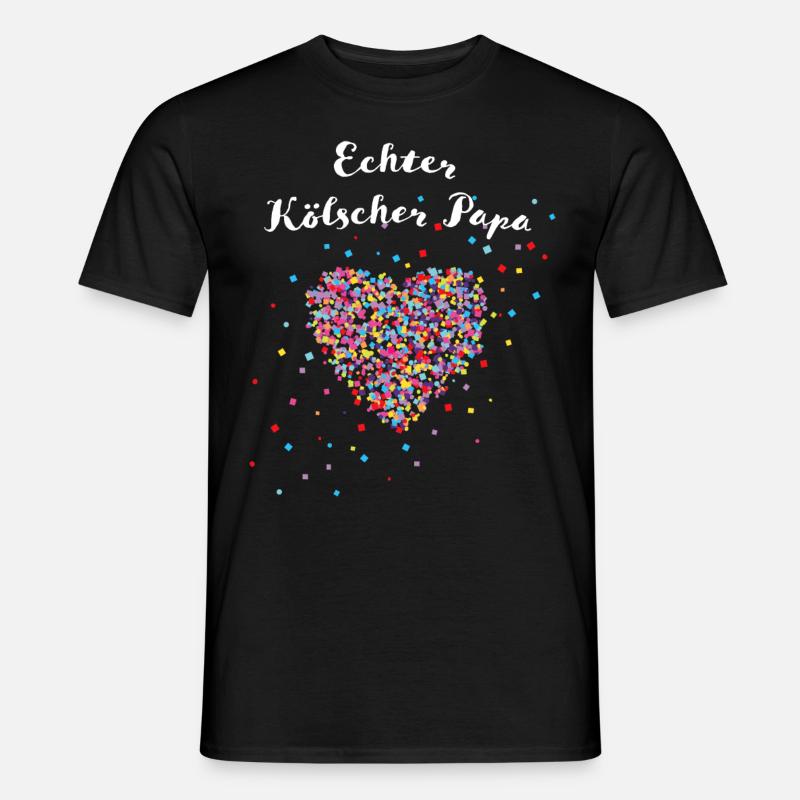 Kölscher Papa echter Kölner Köln Konfetti Vater - Männer T-Shirt - Schwarz