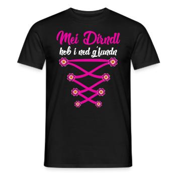 Mein Dirndl hob I ned Gfundn Bayerisches Shirt - T-shirt homme - noir - Devant - AI Model Male 178 light (178cm)