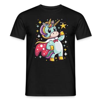 Licorne Super-héros Licornes Licorne Bébé Licorne - T-shirt homme - noir - Devant - AI Model Male 178 light (178cm)