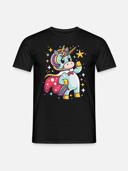 Einhorn Superheld Einhörner Einhorn Baby Unicorn - Mænd T-shirt - sort