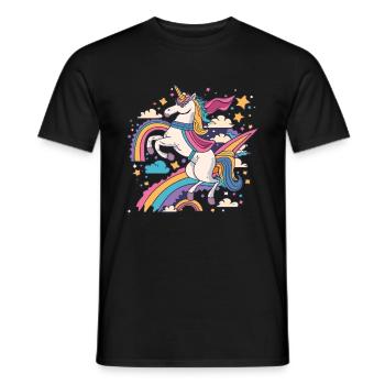 Licorne Super-héros Licornes Licorne Bébé Licorne - T-shirt homme - noir - Devant - AI Model Male 178 light (178cm)
