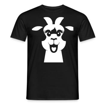 Lustige Lama-Silhouette Freche Spaß-Lamas - Männer T-Shirt - Schwarz - Vorne - AI Model Male 178 light (178cm)