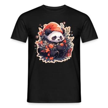 Panda Panda Bear Panda Baby Pandas Panda Animal - Men's T-Shirt - black - Front - AI Model Male 178 light (178cm)