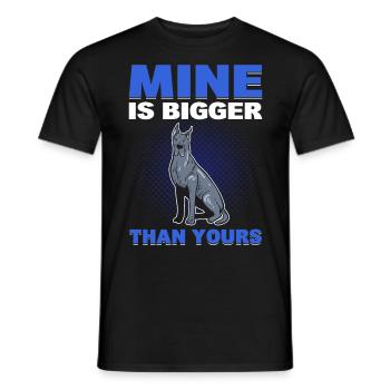 Le mien est plus grand que votre dogue allemand - T-shirt homme - noir - Devant - AI Model Male 178 light (178cm)
