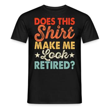 Pensioner pension - Men's T-Shirt - black - Front - AI Model Male 178 light (178cm)