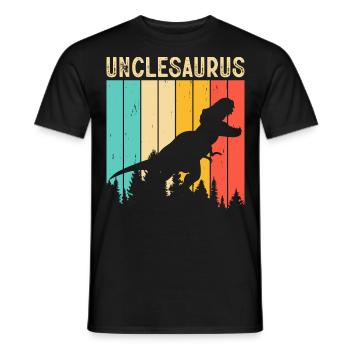 Oncle T Rex Onkelsaurus - T-shirt homme - noir - Devant - AI Model Male 178 light (178cm)