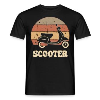 Scooter Motorroller Mofa Moped Roller - Men's T-Shirt - black - Front - AI Model Male 178 light (178cm)