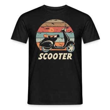 Scooter Motorroller Mofa Moped Roller - Men's T-Shirt - black - Front - AI Model Male 178 light (178cm)
