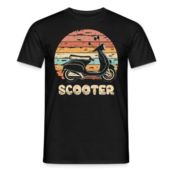 Scooter Motorroller Mofa Moped Roller - Men's T-Shirt - black - Front - AI Model Male 178 light (178cm)