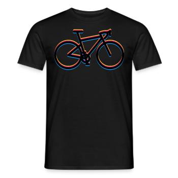 Gravel Bike Rennrad Fahrrad Glitch - Männer T-Shirt - Schwarz - Vorne - AI Model Male 178 light (178cm)