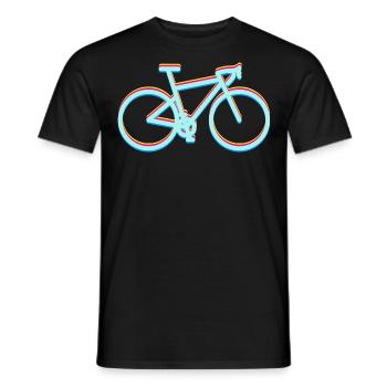 Gravel Bike Rennrad Fahrrad Glitch - Männer T-Shirt - Schwarz - Vorne - AI Model Male 178 light (178cm)