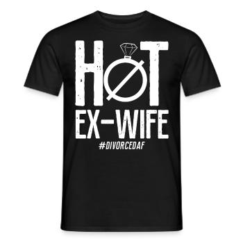 Happy Divorce Party Hot Ex-Wife - Men's T-Shirt - black - Front - AI Model Male 178 light (178cm)